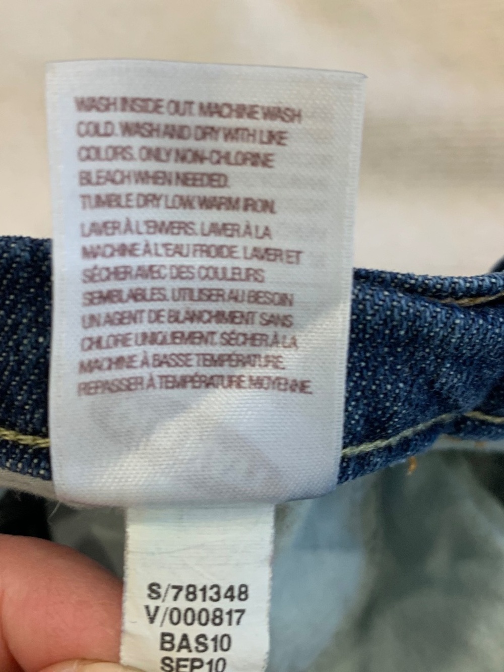 Jeans Women Size 14 Short Mid Rise Slim Straight Stretch Old Navy Sweetheart - Picture 7 of 7